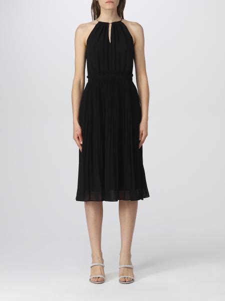 past season michael kors black dress|Michael Kors black pleated dress.